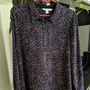 Multicolored button-up blouse